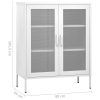 Storage Cabinet 80x35x101.5 cm Steel – White
