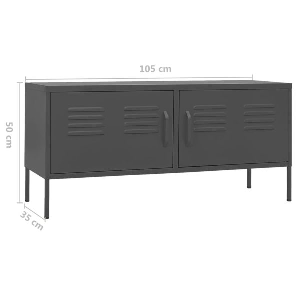 Hermosa TV Cabinet 105x35x50 cm Steel – Anthracite