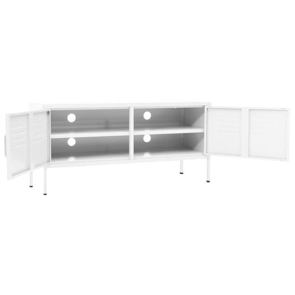 Hermosa TV Cabinet 105x35x50 cm Steel – White
