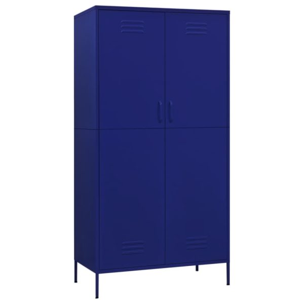 Wardrobe Olive 90x50x180 cm Steel – Navy Blue