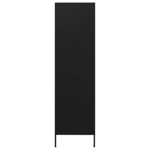 Wardrobe Olive 90x50x180 cm Steel – Black