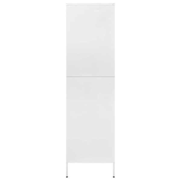 Wardrobe Olive 90x50x180 cm Steel – White