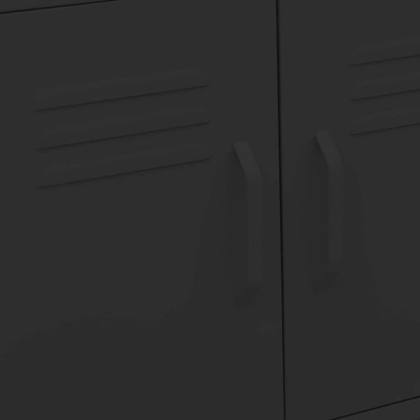 Storage Cabinet 60x35x56 cm Steel – Black