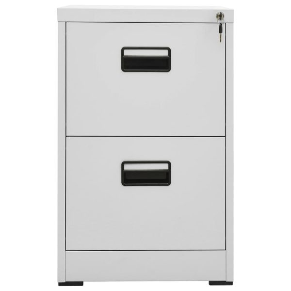 Filing Cabinet Steel – 46x62x72.5 cm, Light Grey