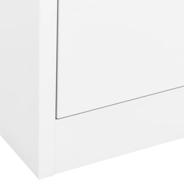 Filing Cabinet Steel – 90x46x103 cm, White
