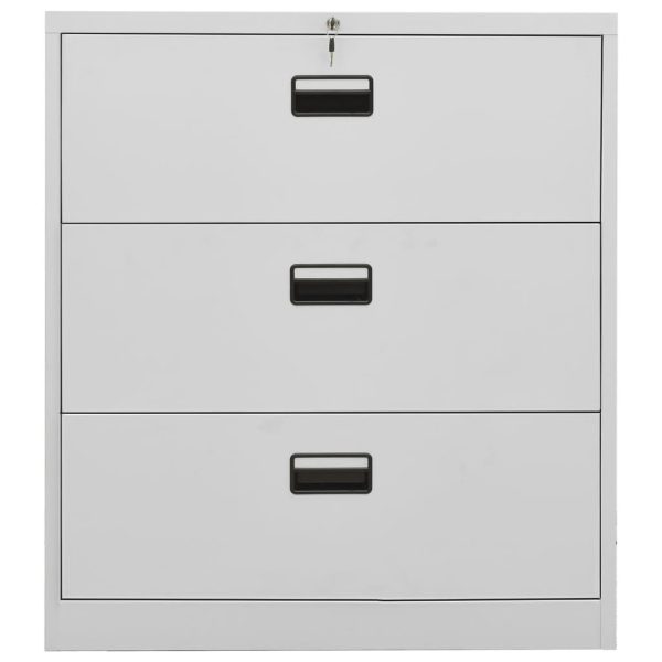 Filing Cabinet Steel – 90x46x103 cm, Light Grey