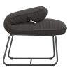 Leisure Chair with Metal Frame Velvet – Dark Grey