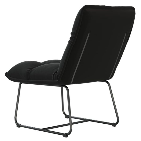 Leisure Chair with Metal Frame Velvet – Black