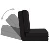 Folding Floor Chair Faux Leather – Black