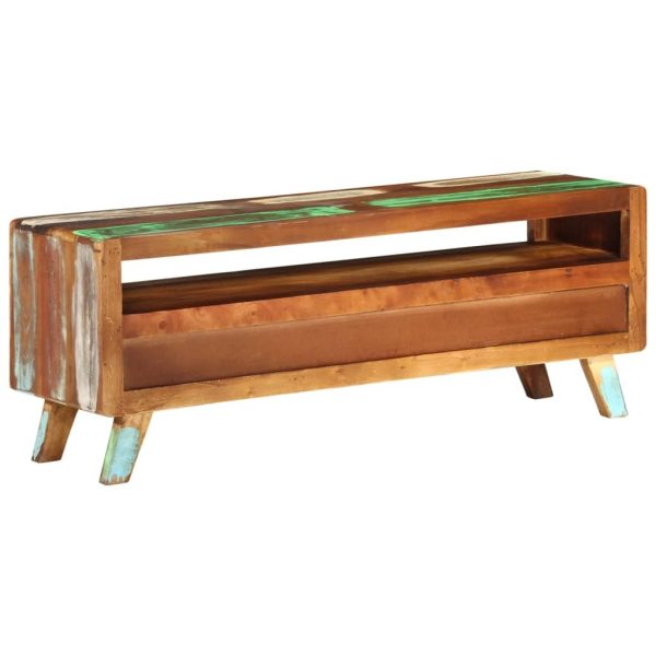 Bracknell TV Cabinet Multicolour 110x30x40 cm – Solid Reclaimed Wood