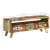 Bracknell TV Cabinet Multicolour 110x30x40 cm – Solid Reclaimed Wood