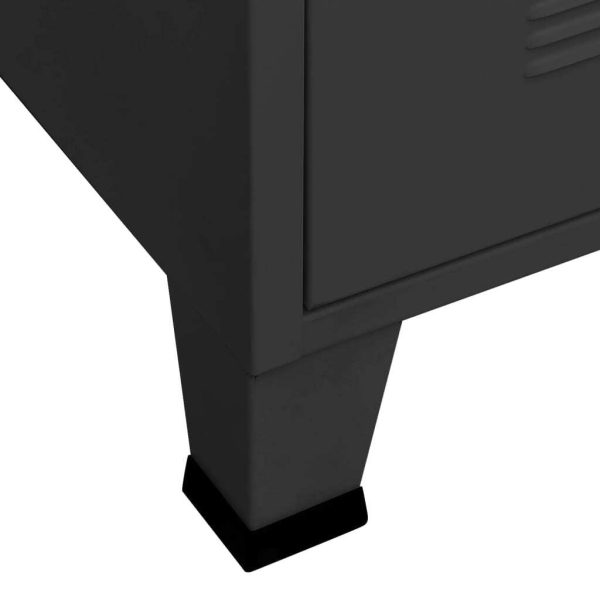 Davis Industrial TV Cabinet 105x35x42 cm Metal – Black