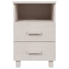 Golborne Bedside Cabinet 40x35x62 cm Solid Wood Pine – White, 1