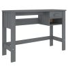 Desk 110x40x75 cm Solid Wood Pine – Dark Grey