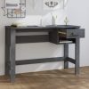 Desk 110x40x75 cm Solid Wood Pine – Dark Grey