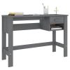 Desk 110x40x75 cm Solid Wood Pine – Dark Grey