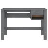 Desk 110x40x75 cm Solid Wood Pine – Dark Grey