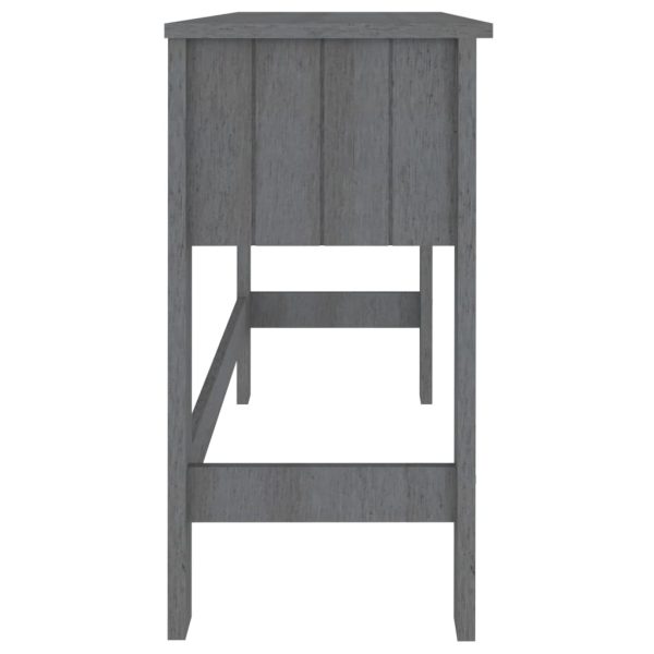 Desk 110x40x75 cm Solid Wood Pine – Dark Grey