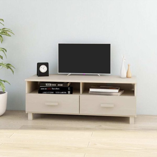 Cobar TV Cabinet Honey 106x40x40 cm Solid Wood Pine – Honey Brown
