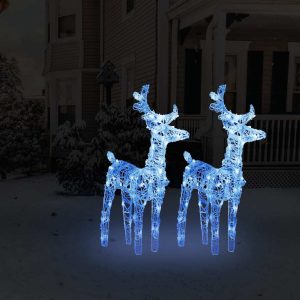 Christmas Reindeers 80 LEDs Acrylic – Blue, 2