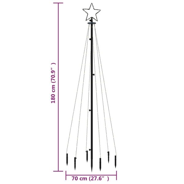 Christmas Tree with Spike LEDs – 180×70 cm, Warm White