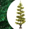 Swirl Christmas Tree with Pot and LEDs PVC – 120×65 cm, Green