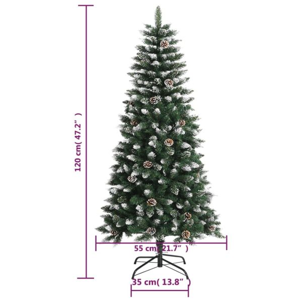 Artificial Christmas Tree with Stand Green PVC – 120×55 cm