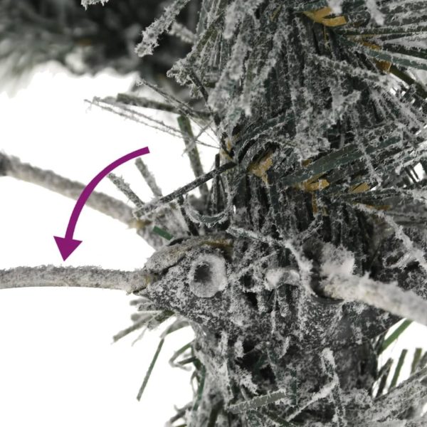 Artificial Christmas Tree with Flocked Snow PVC&PE – 150×63 cm