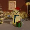 Christmas Inflatable Teddy Bear LED – 180 cm, Model 1