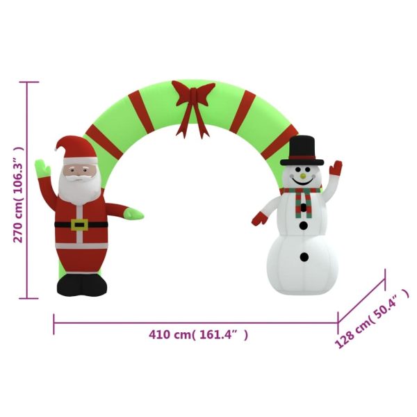 Christmas Inflatable Santa & Snowman Arch Gate LED – Model 1