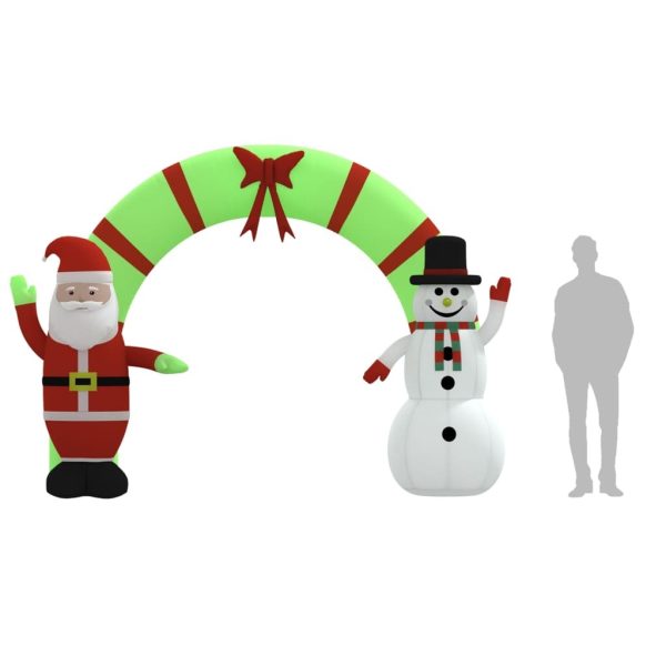 Christmas Inflatable Santa & Snowman Arch Gate LED – Model 1