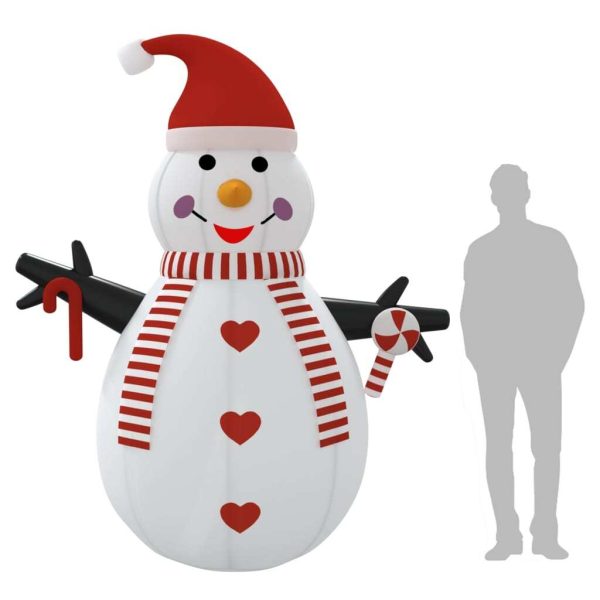 Inflatable Snowman with LEDs – 250 cm