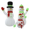 Inflatable Snowman Family with LEDs – 360 cm