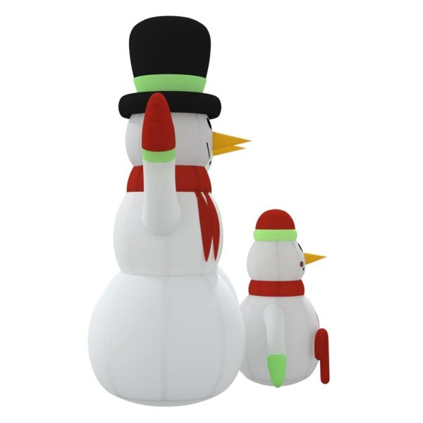 Inflatable Snowman Family with LEDs – 360 cm