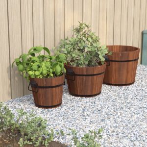 Wood Plant Pot