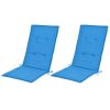 Garden Chair Cushions 2 pcs Blue 120x50x3 cm