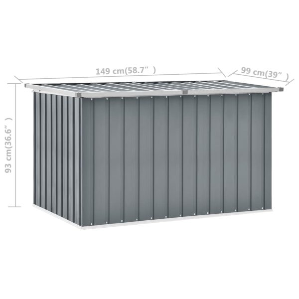 Garden Storage Box Grey 149x99x93 cm