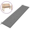 Garden Bench Cushion Grey 200x50x3 cm