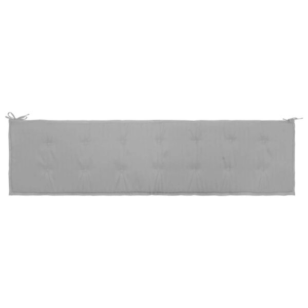 Garden Bench Cushion Grey 200x50x3 cm