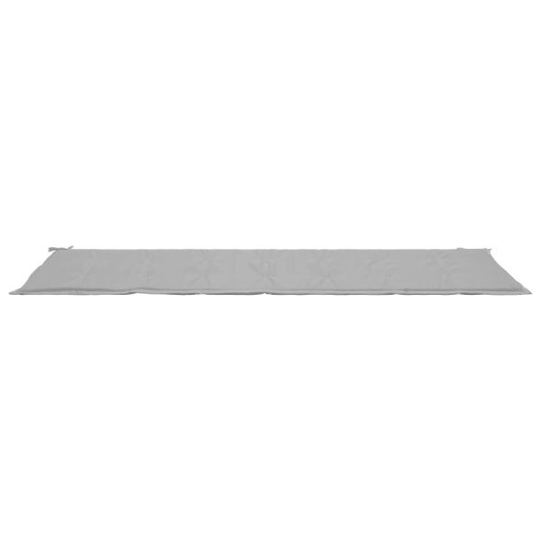 Garden Bench Cushion Grey 200x50x3 cm