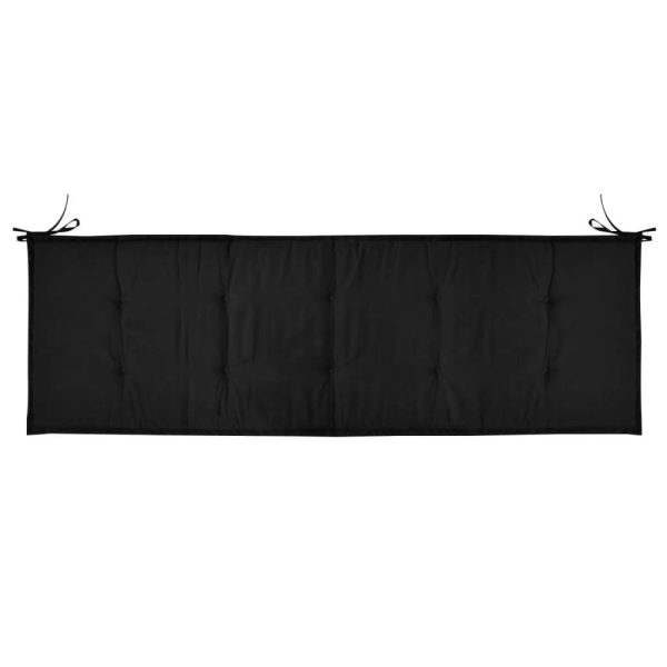 Garden Bench Cushion Black 150x50x3 cm