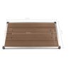Outdoor Shower Tray WPC Stainless Steel – 110×62 cm, Brown