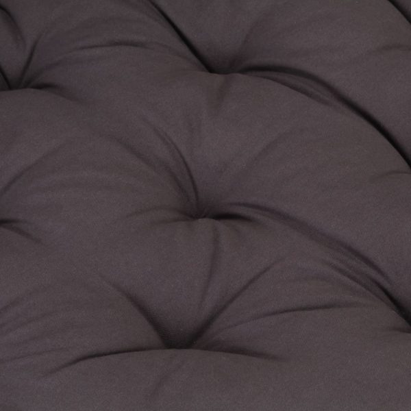 Pallet Floor Cushion Cotton 120x80x10 cm Anthracite
