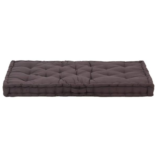 Pallet Floor Cushion Cotton 120x80x10 cm Anthracite