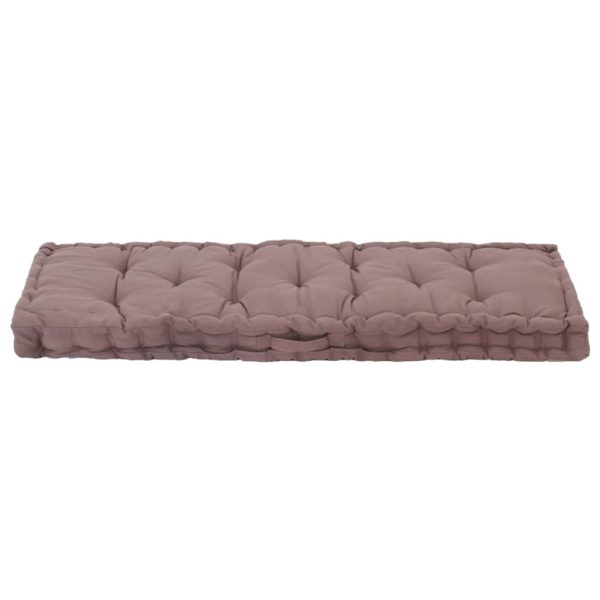 Pallet Floor Cushion Cotton 120x40x7 cm Taupe