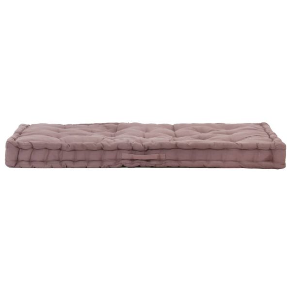 Pallet Floor Cushion Cotton 120x80x10 cm Taupe