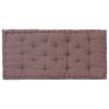 Pallet Floor Cushion Cotton 120x80x10 cm Taupe