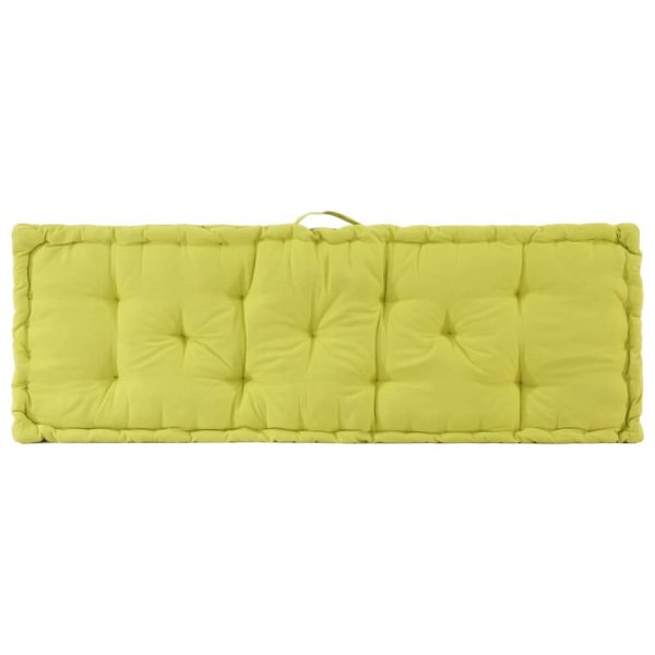 Pallet Floor Cushion Cotton 120x40x7 cm Green