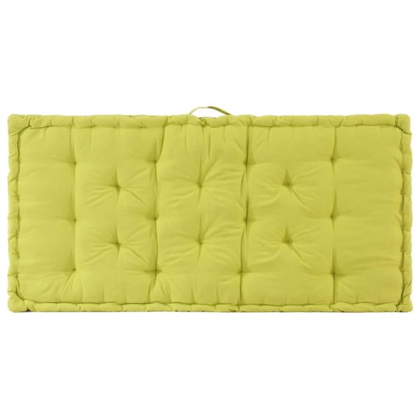 Pallet Floor Cushion Cotton 120x80x10 cm Green