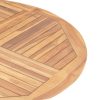 Folding Garden Table Solid Teak Wood – 120×75 cm, Round
